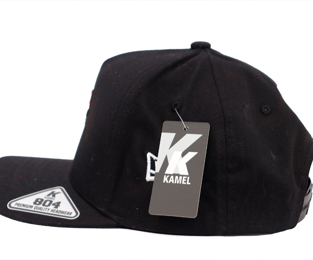 CHICAGO BULLS CLASSIC BULL BLACK CAP 6X CHAMP KAMEL