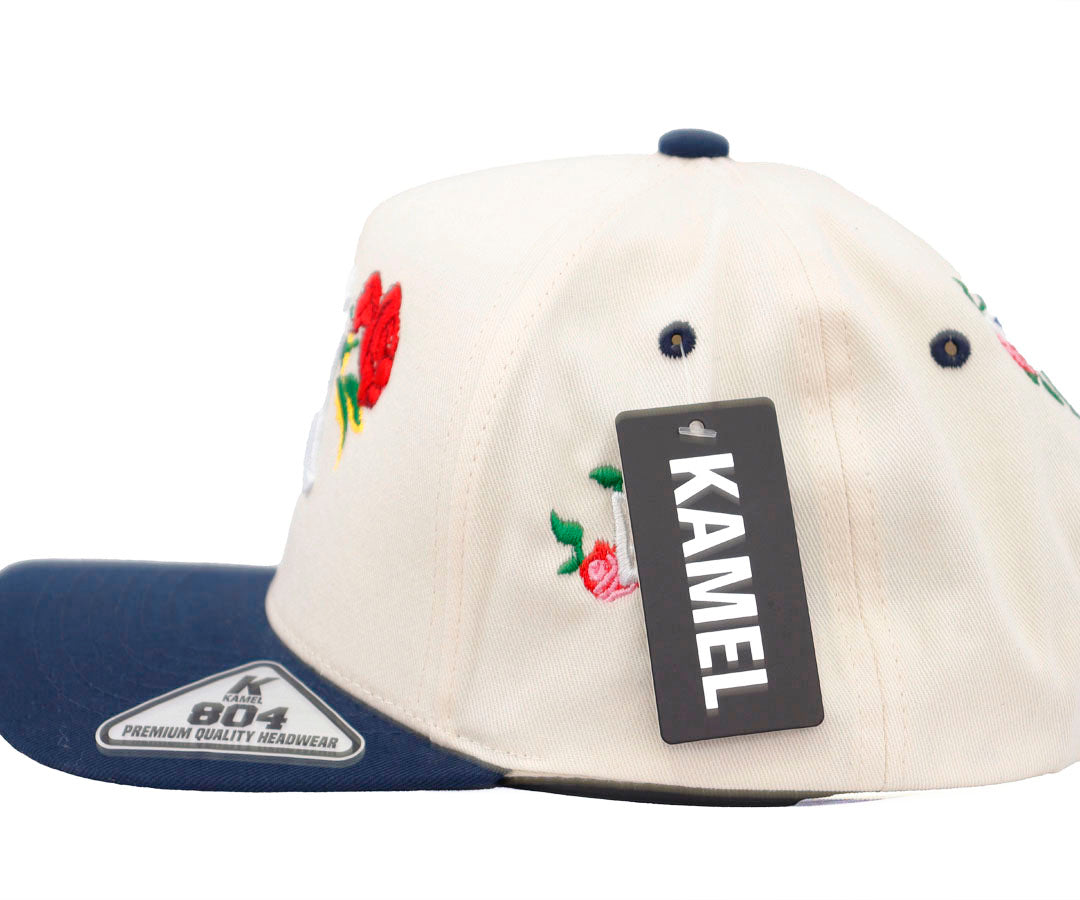 NY ROSE NATURAL CAP AND NAVY VICERA KAMEL