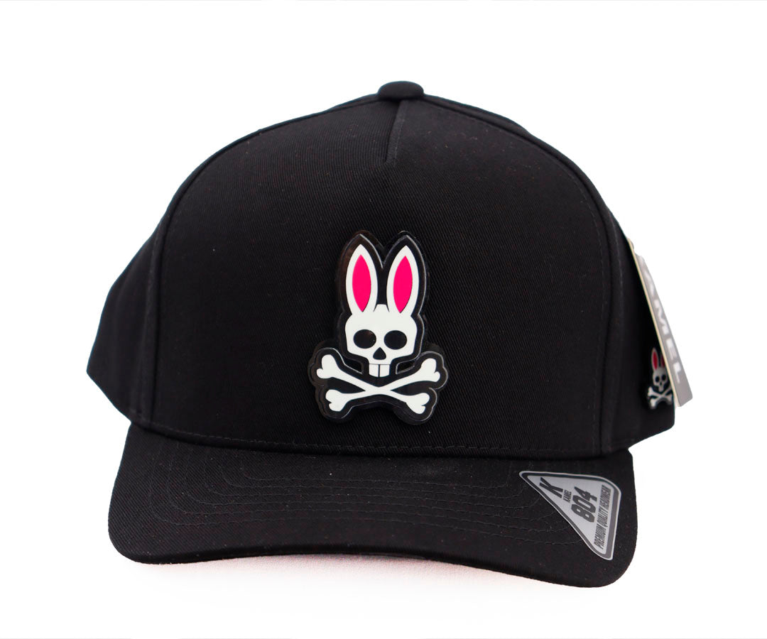 PSYCHO BUNNY COLOR TOTAL BLACK CAP PLACA KAMEL
