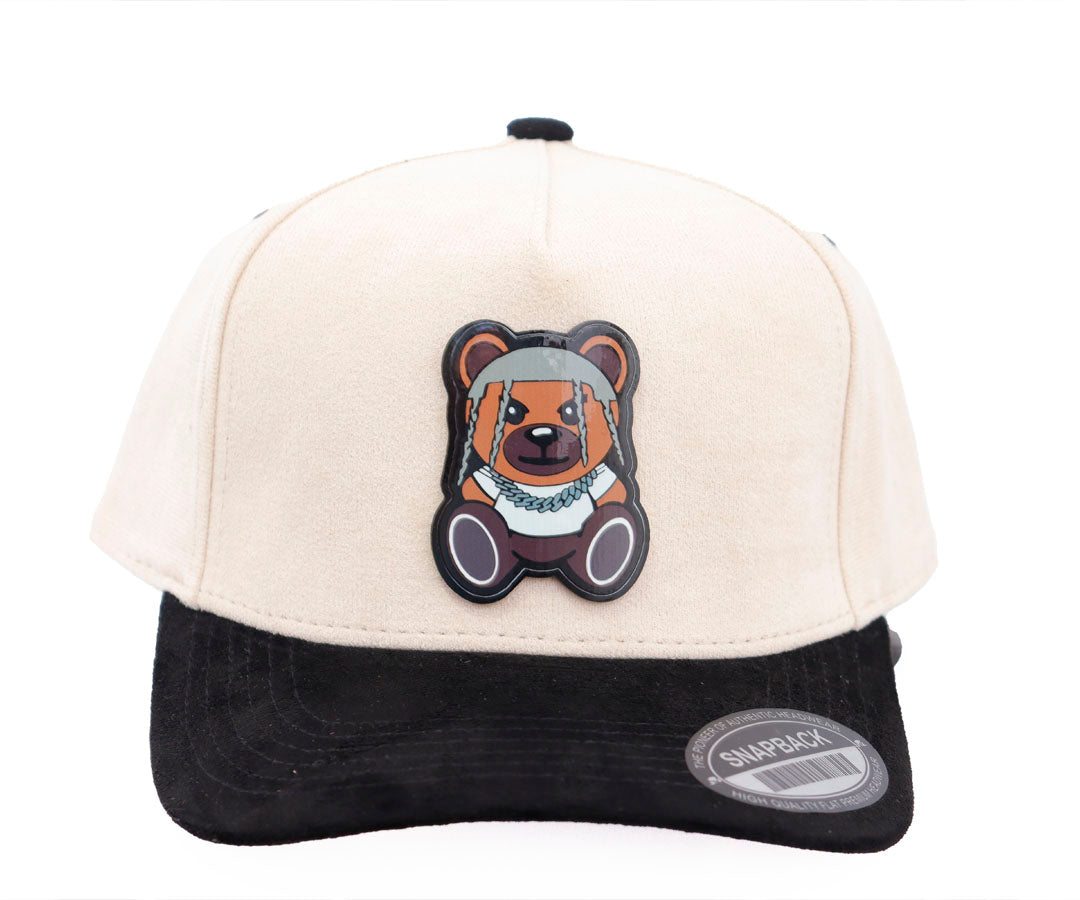 EL BARBAS OSO BELICO BEIGE CAP BLACK VICERA PLACA KAMEL