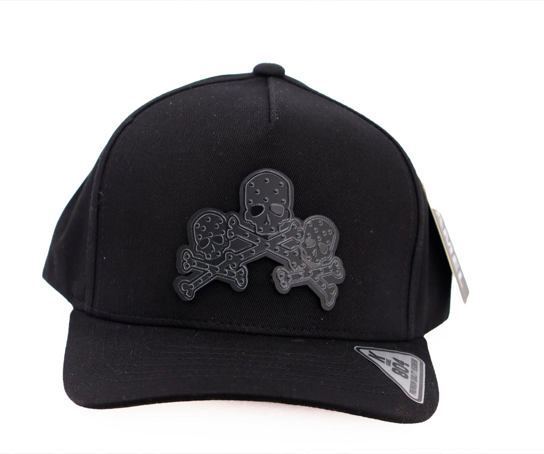 EL BARBAS HATS ROSE GOLD SKULLS BLACK PLACA KAMEL