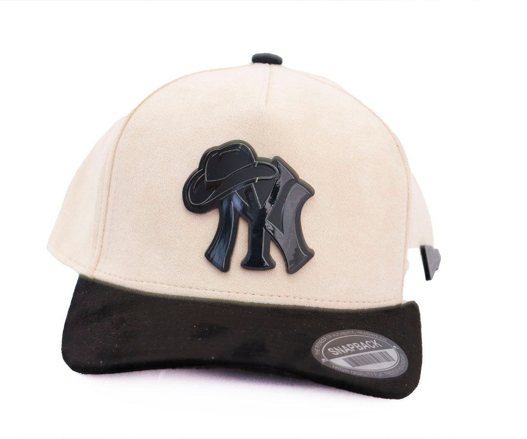 NY YANKEES RANCHERO BEIGE AND BLACK PLACA TOTAL GAMUZA WAYCAP