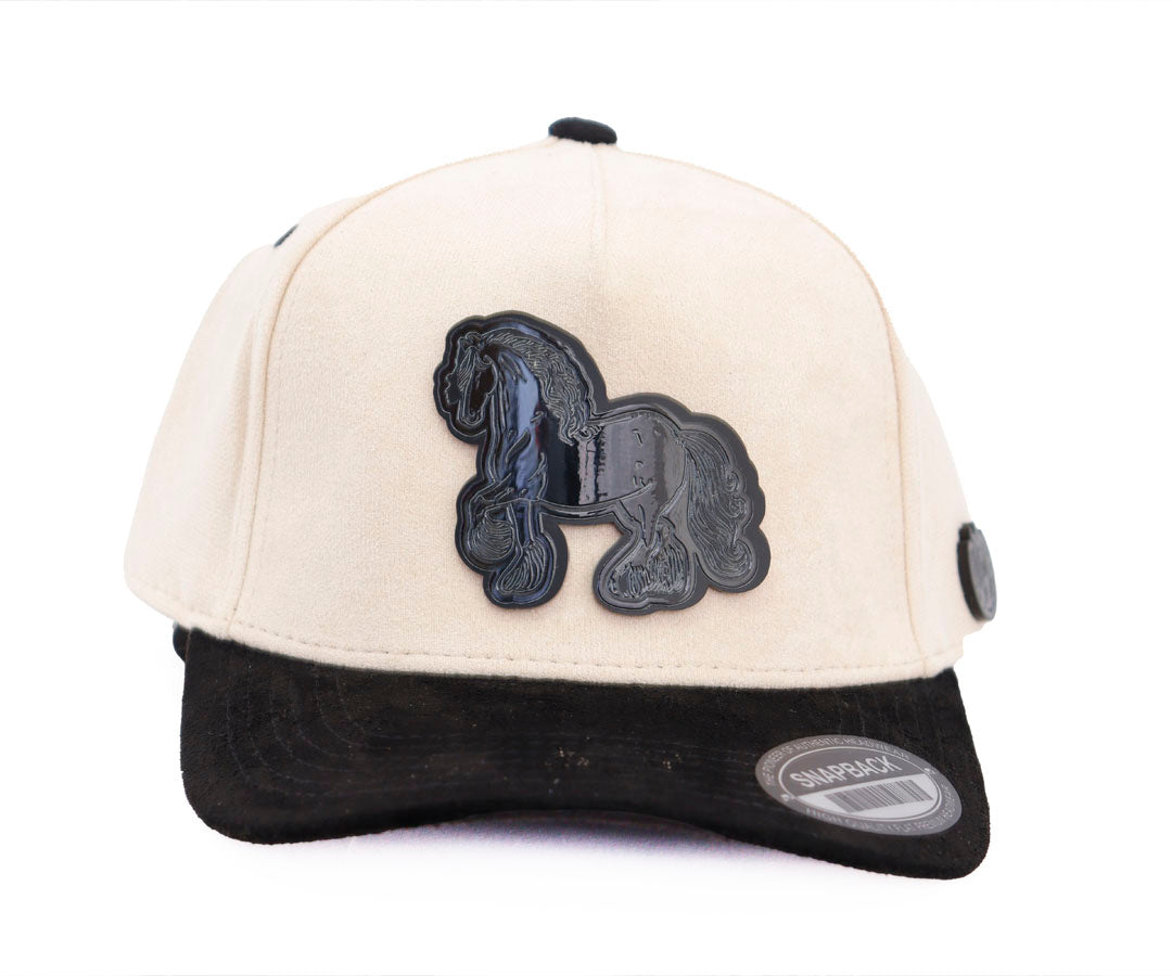 CABALLO ESPANOL BLACK PLACA BEIGE AND BLACK VICERA TOTAL GAMUZA WAYCAP