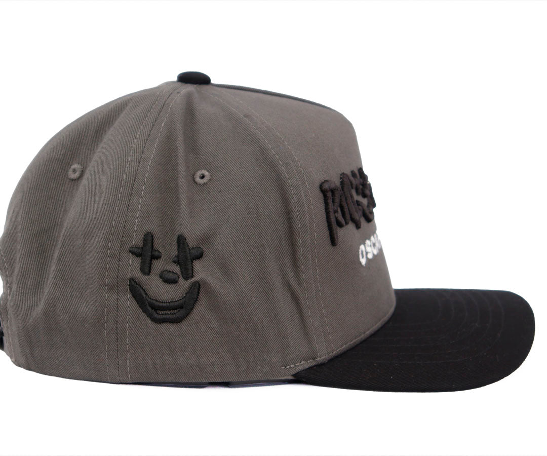 RICO O MUERTO DARK GRAY CAP AND VICERA BLACK  CAP KAMEL