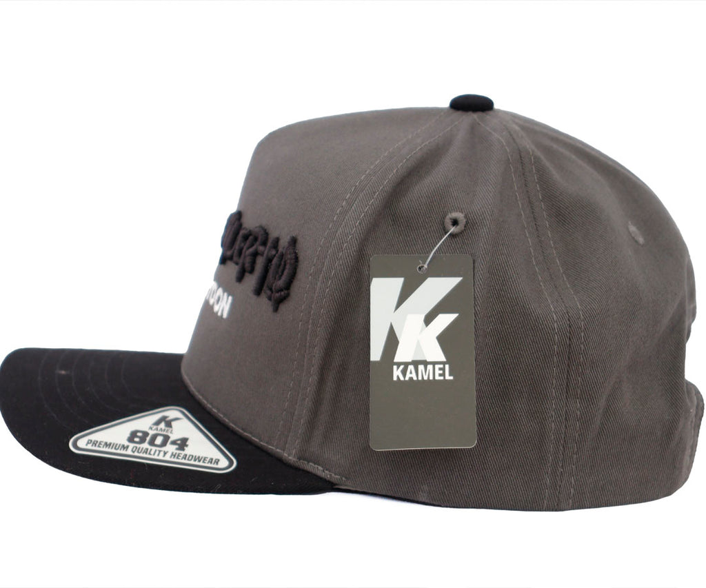 RICO O MUERTO DARK GRAY CAP AND VICERA BLACK  CAP KAMEL