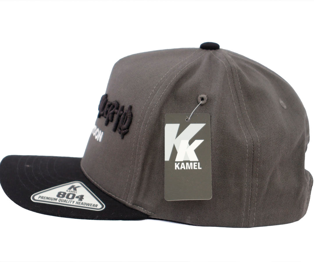 RICO O MUERTO DARK GRAY CAP AND VICERA BLACK  CAP KAMEL