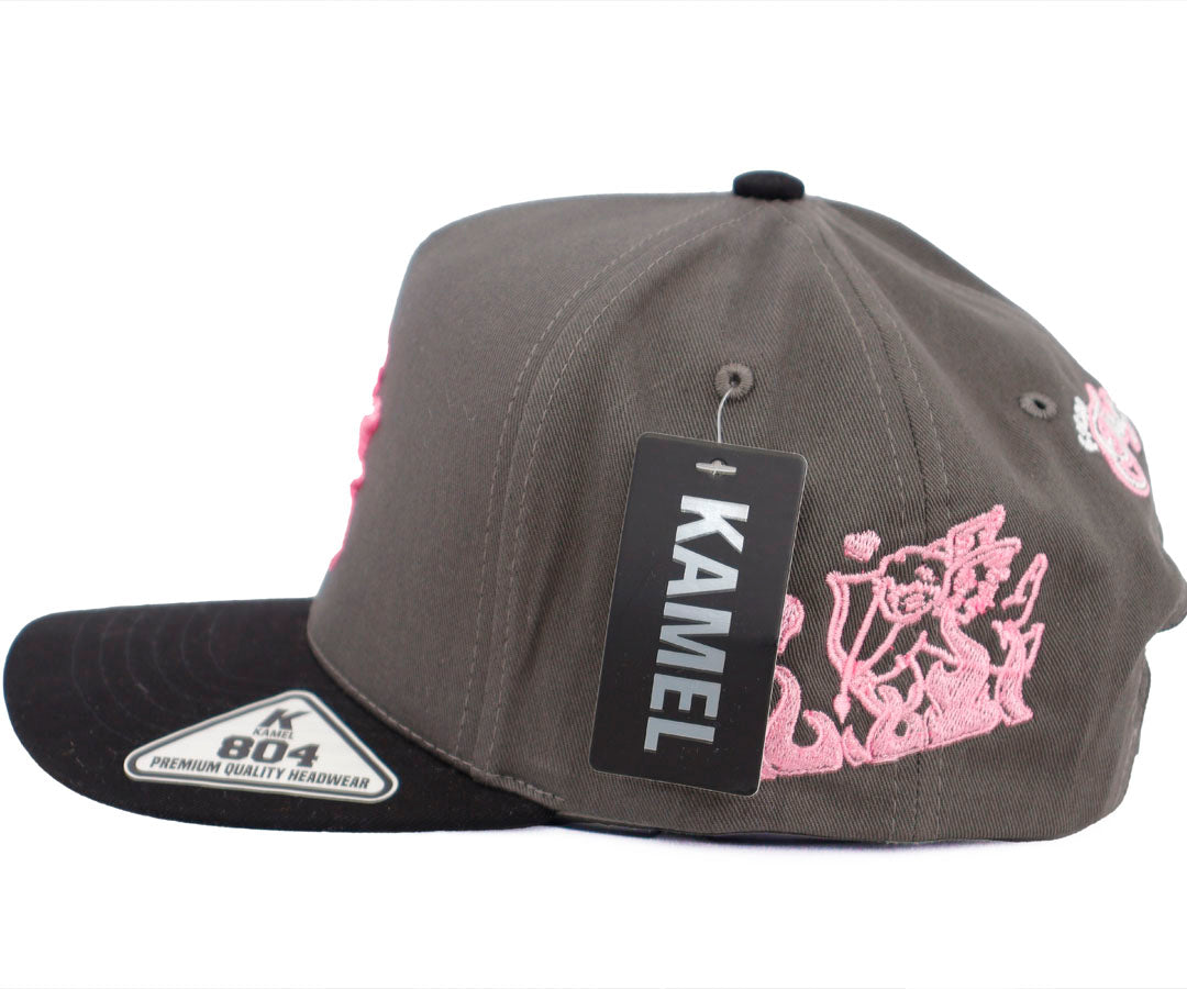 NY PEARLS LOVE LIMITED EDITION DARK GRAY CAP AND BLACK VICERA KAMEL