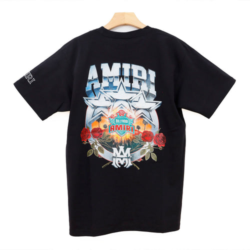 AMIRI FLOWERS AND STARS BLACK