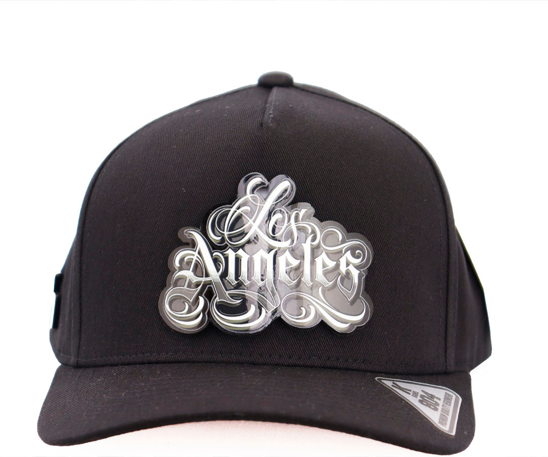 LOS ANGELES GANGSTA BLACK CAP PLACA KAMEL