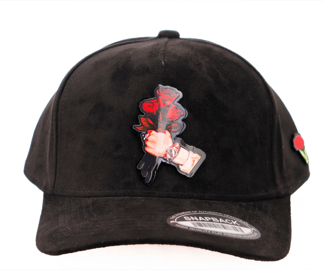 MANO CON ROSA ROSONES BLACK TOTAL GAMUZA CAP WAYCAP