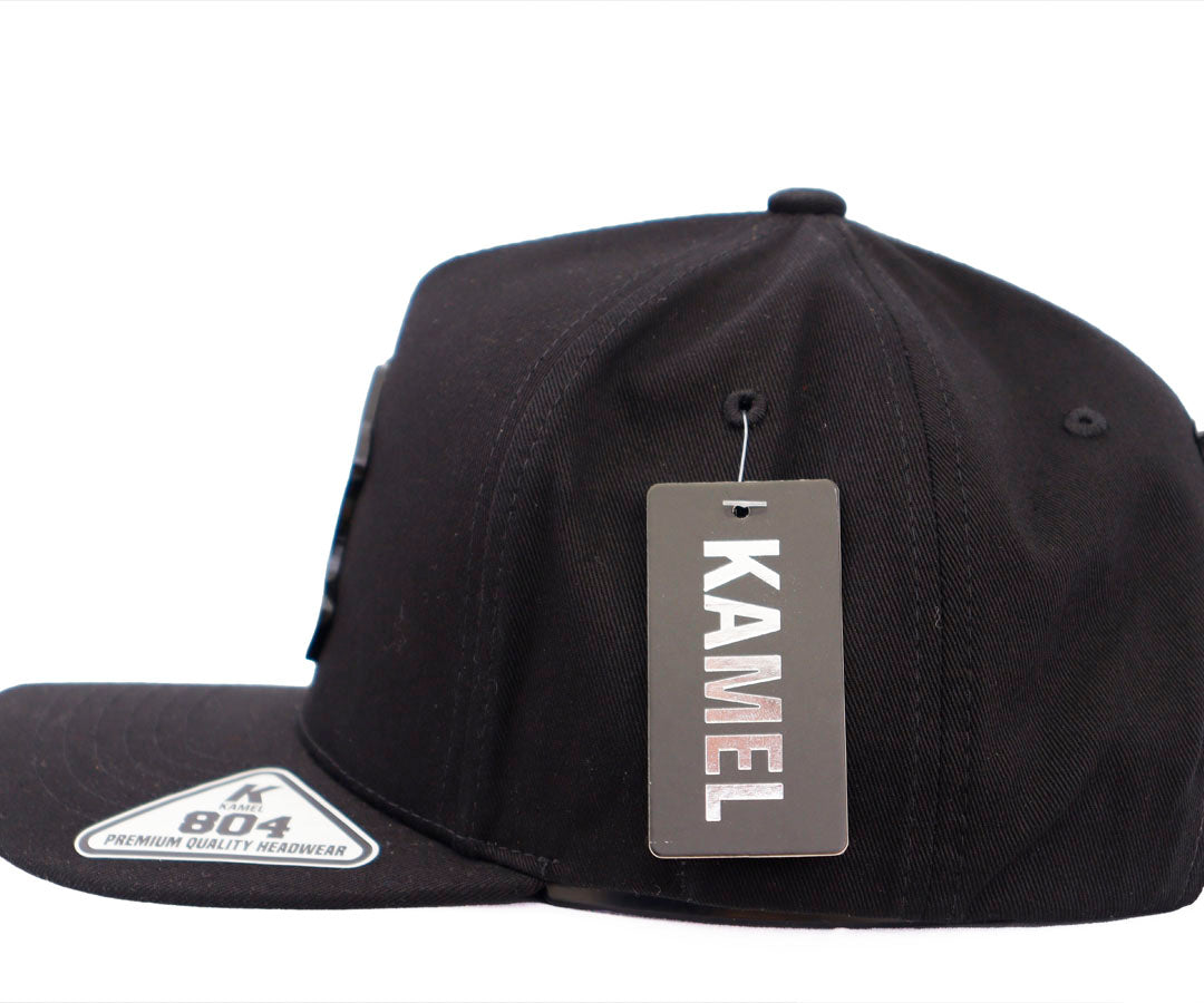 NY SANTO PEARLS 31 HATS BLACK CAP PLACA KAMEL