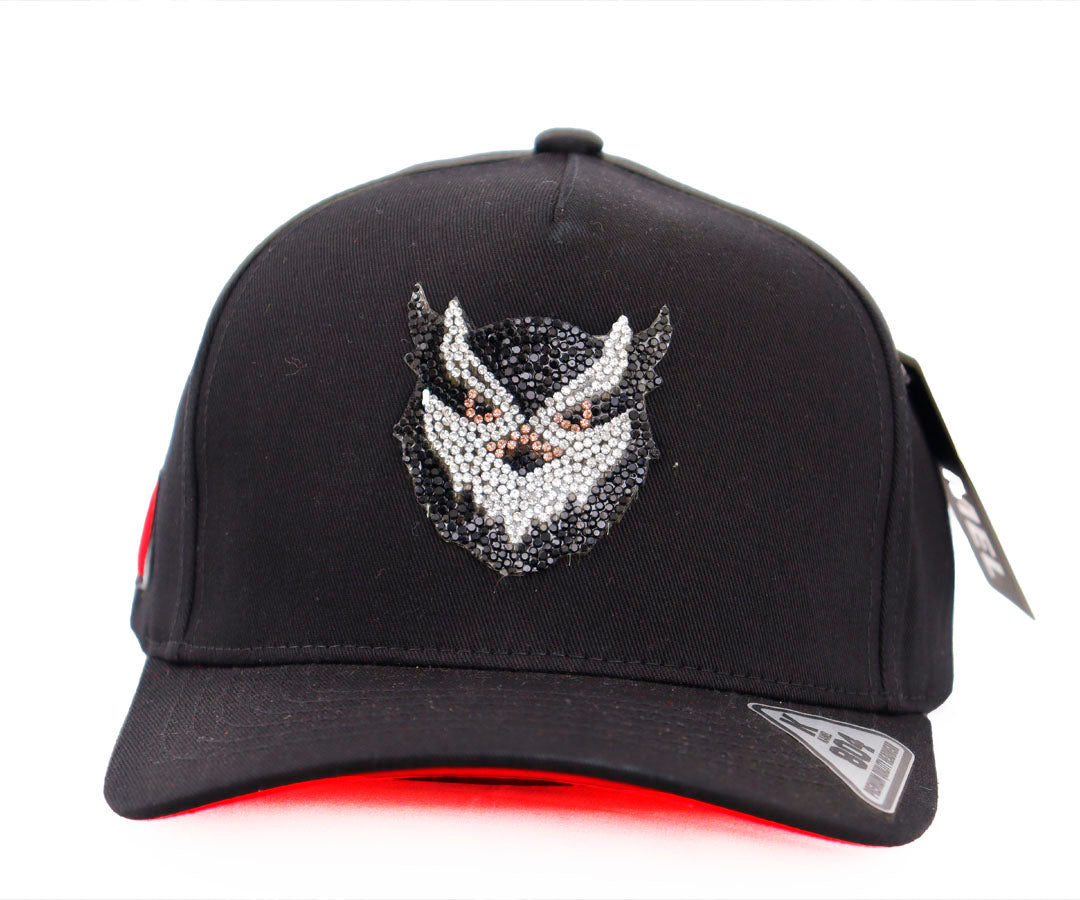 EL BUHO BLACK AND SILVER CRYSYTALS KAMEL