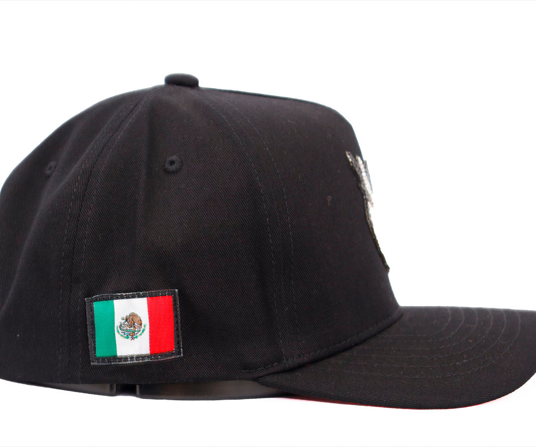 EL BUHO BLACK AND SILVER CRYSYTALS KAMEL