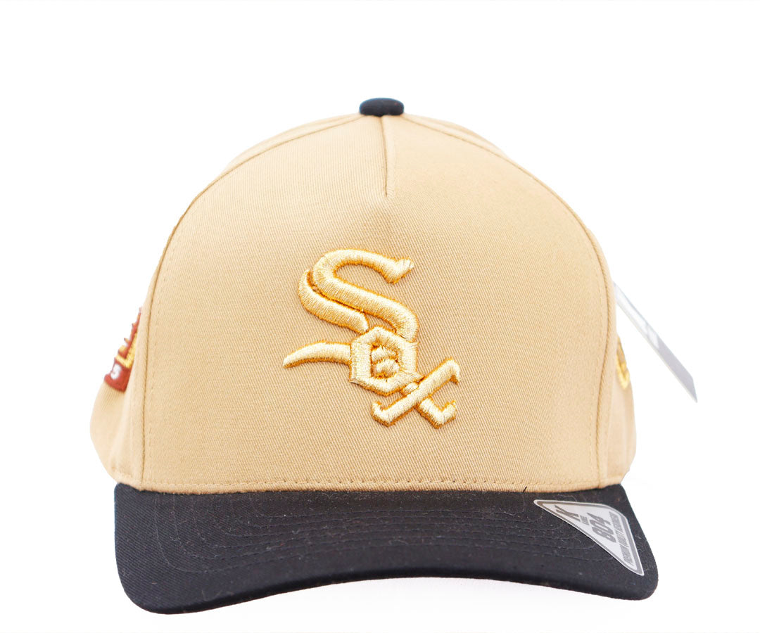 CHICAGO WHITE SOX GOLD AND BROWN CAP BLACK VICERA KAMEL