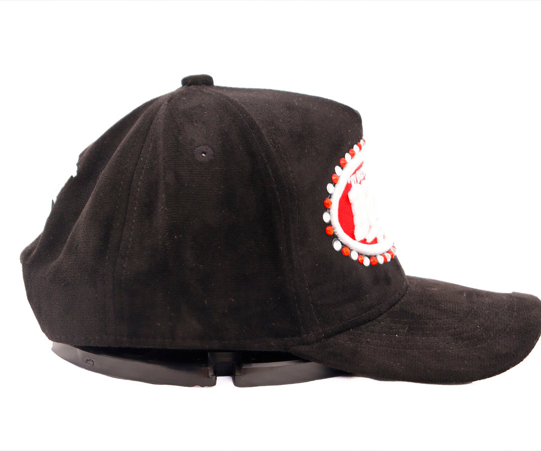 DANDY RED SEAL OVER DIAMONDS GAMUZA  BLACK WAYCAP