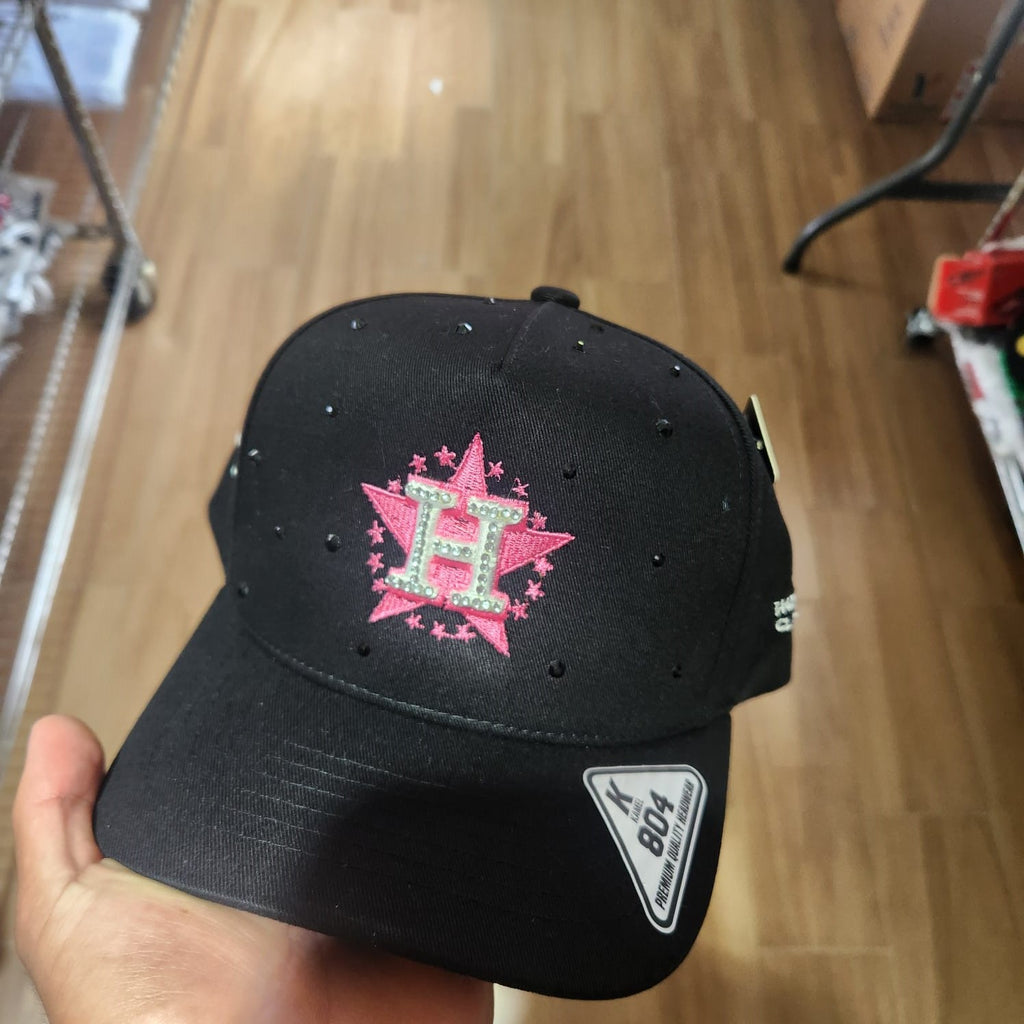 JUNIOR H DANDY HATS BLACK CAP PIEDRA KAMEL