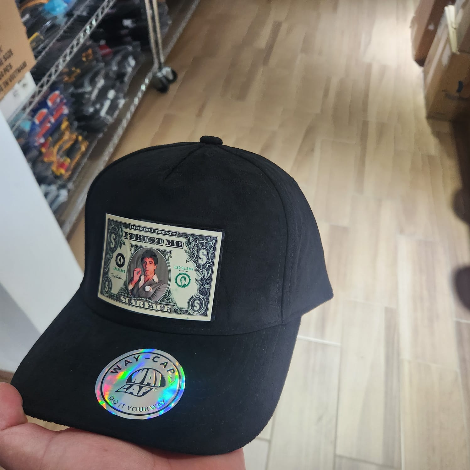 TONY MONTANA DOLAR PLACA TOTAL GAMUZA WAYCAP