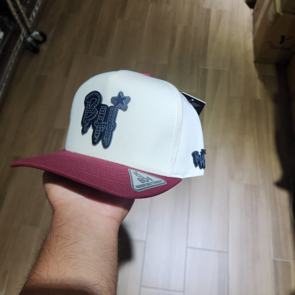 BARBAS HATS BLACK MATE BEIGE Y VICERA VINO PLACA KAMEL