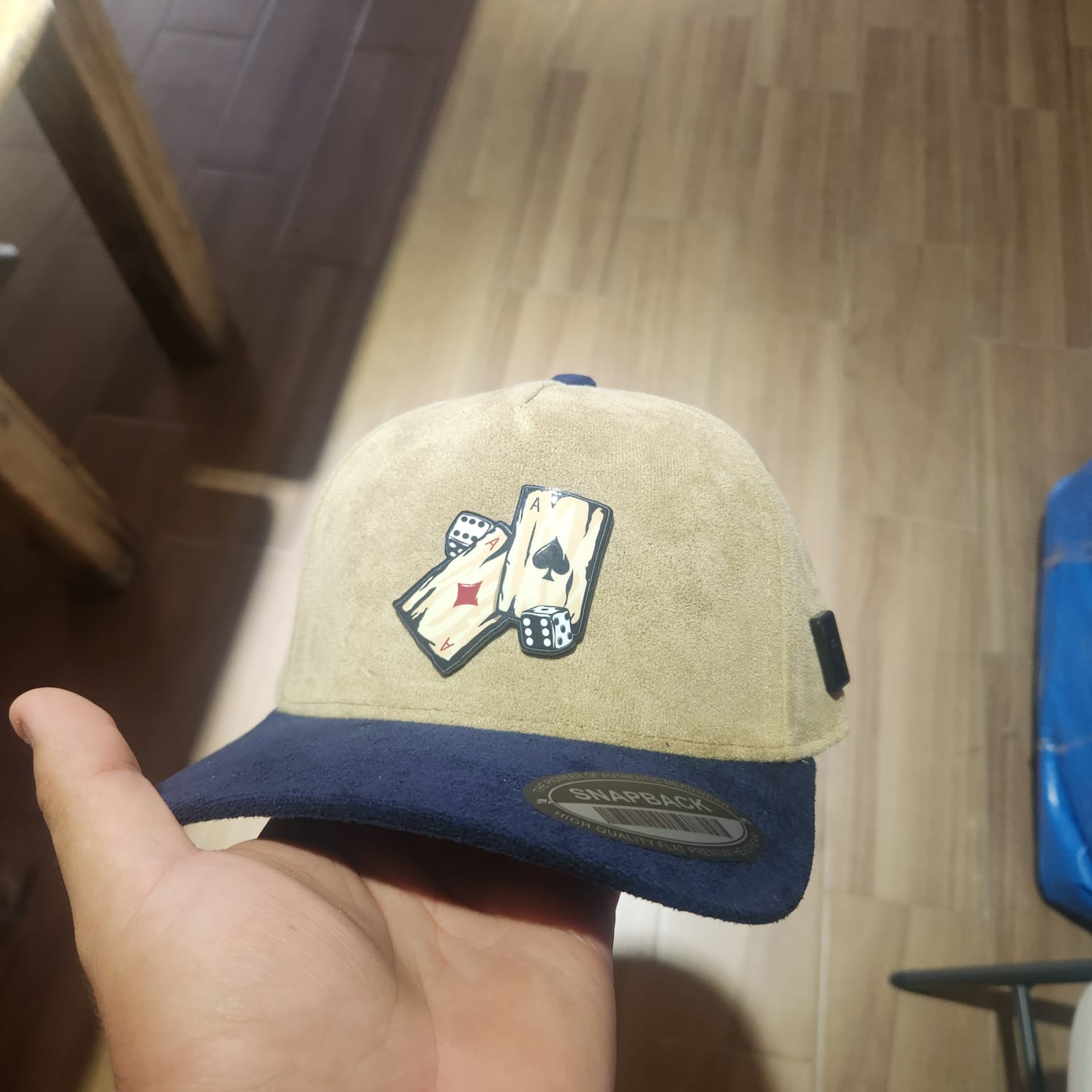 DADO Y CARTA VIEJAS GORRA CAFE VICERA MARINO TOTAL GAMUZA WAYCAP