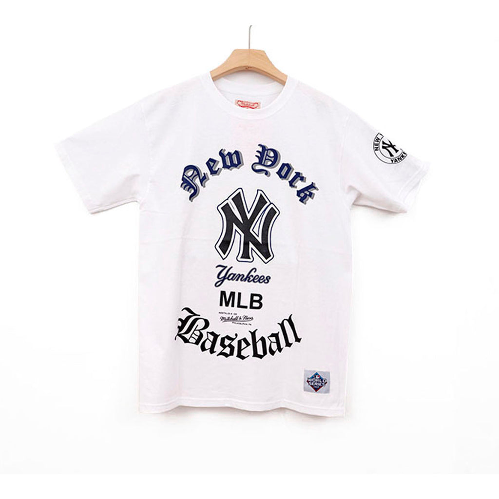 NEW YORK YANKEES WHITE BASEBALL CURSIVE