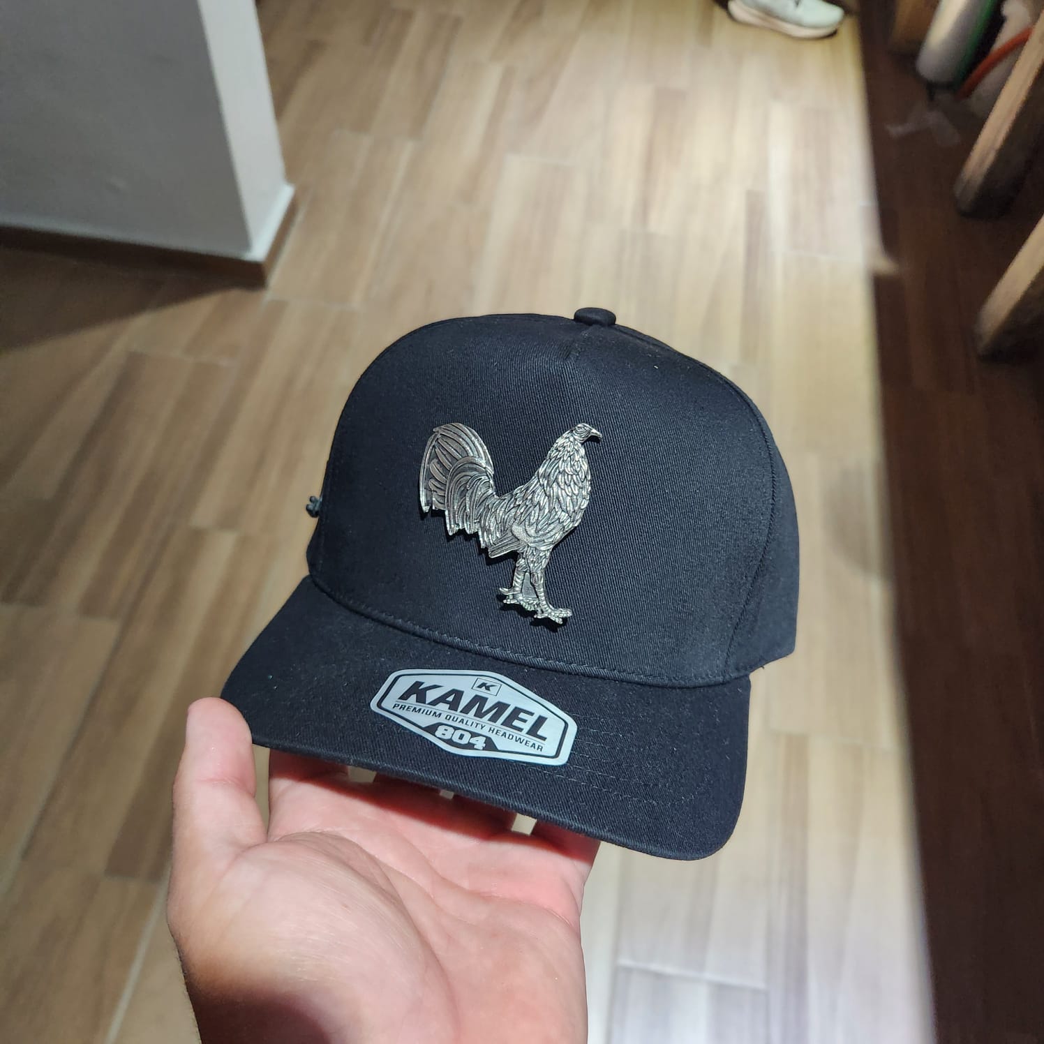 GALLO PLATA METALICA PLACA KAMEL