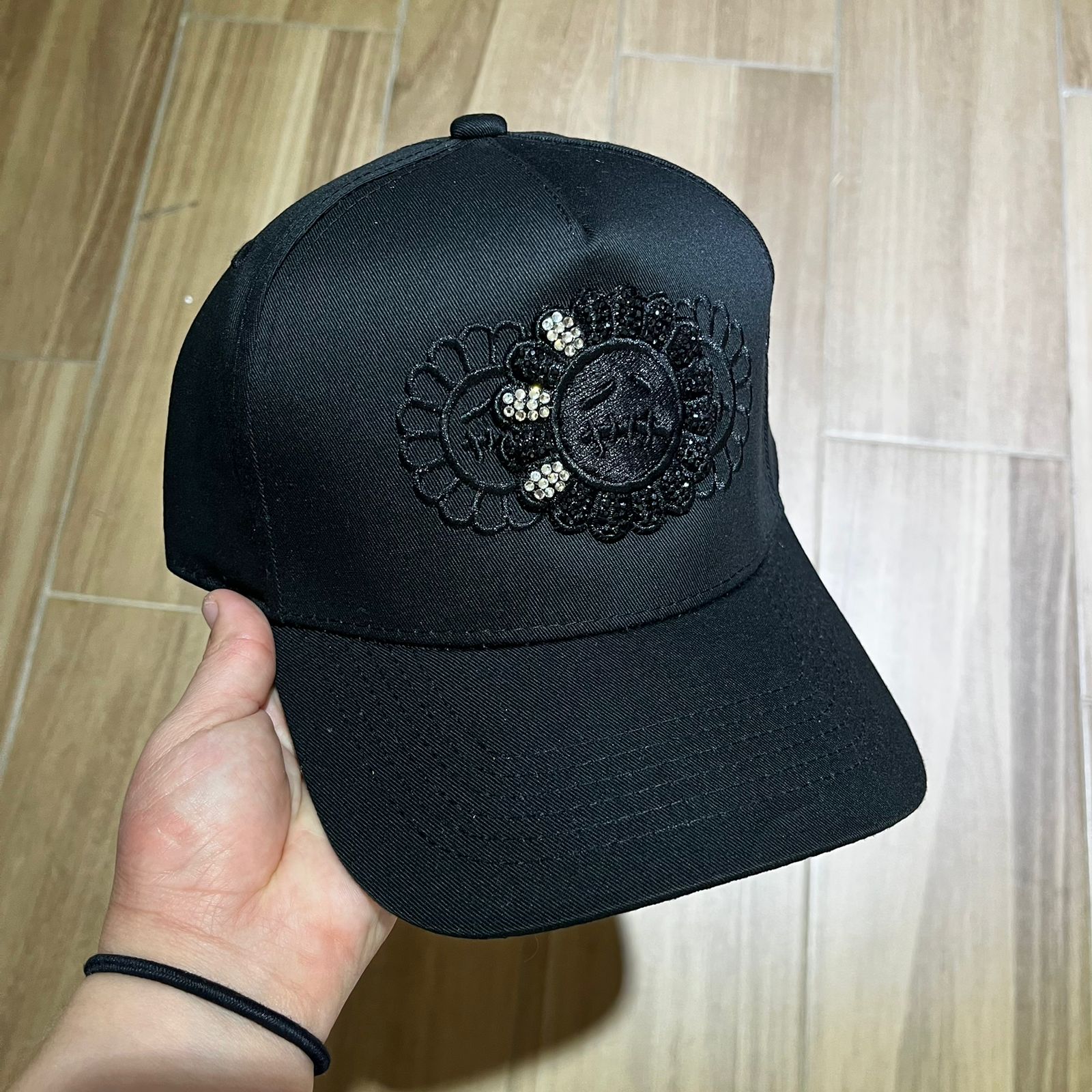 GIRASOLES BLACK 3 PETALOS SILVER PIEDRA