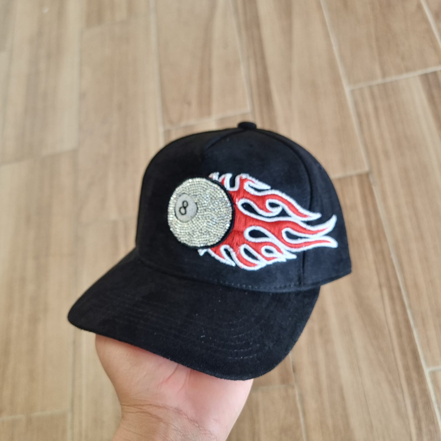 8 BALL FIRE PIEDRA BLACK GAMUZA